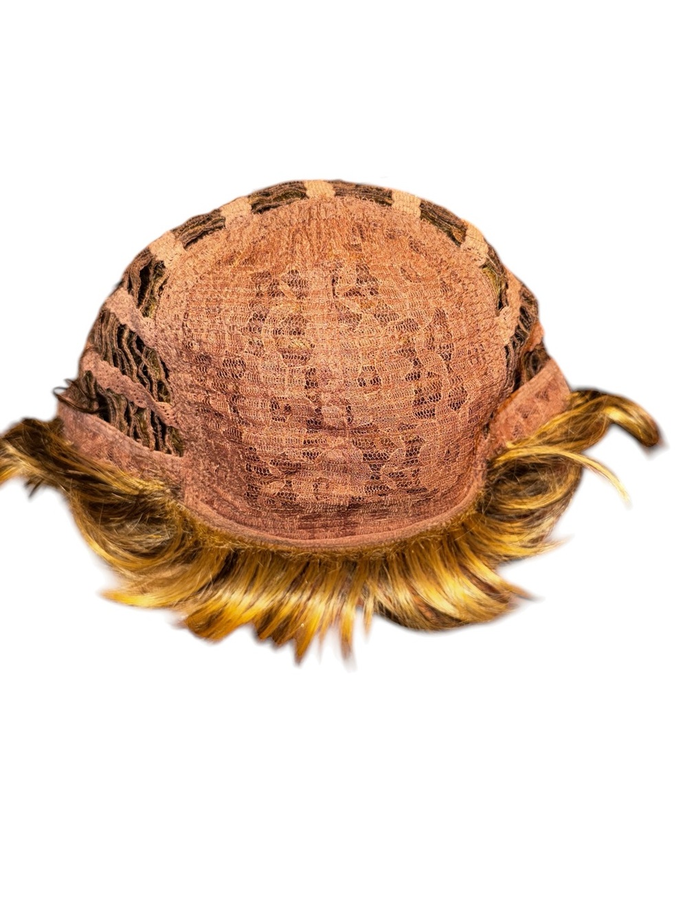 Brown With Blonde Highlights Medium Length Shag Layered Wig - Picture 6 of 8
